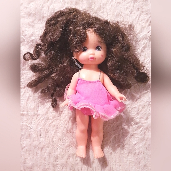 1988 Lil' Miss Makeup Doll Brunette Rock Star Roller Skater Mattel 7" Vintage - Picture 3 of 12